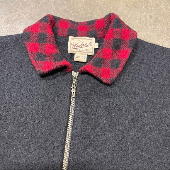 Vintage Woolrich Full Zip 100% Wool Buffalo Check Plaid Vest RARE - Picture 2 of 8